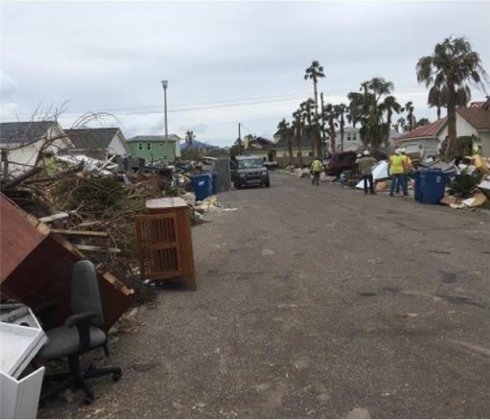 Street affected by a hurricane.